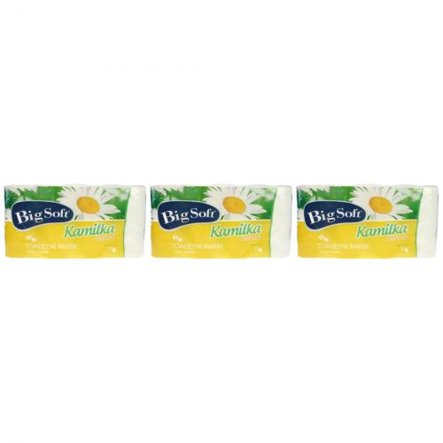 3 x Toilettenpapier 3-lagig 8x160 Blatt Kamilka Big Soft