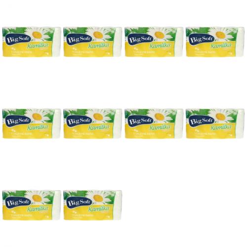 10 x Toilettenpapier 3-lagig 8x160 Blatt Kamilka Big Soft