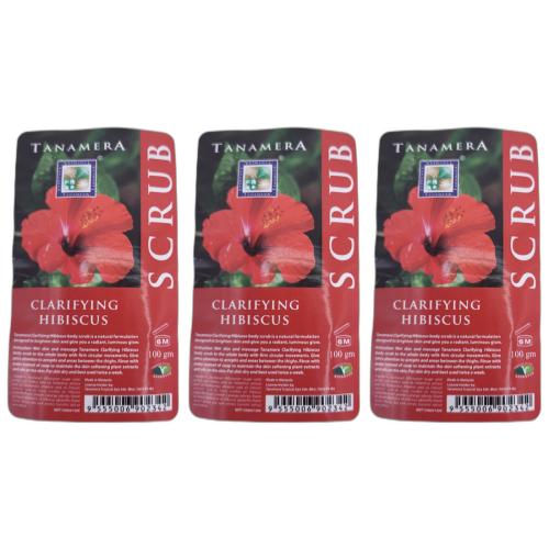 3 x Tanamera HomeSpa - Krperpeelings - Hibiskus - 100g - Vegan