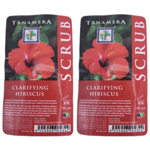 2 x Tanamera HomeSpa - Krperpeelings - Hibiskus - 100g - Vegan