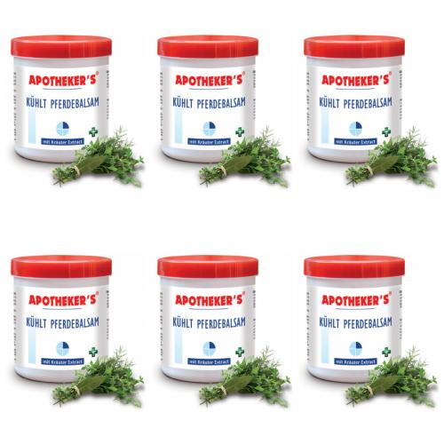 6 x Apothekers Creme 250ml - Auswahl: Pferdebalsam