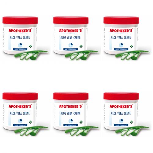 6 x Apothekers Creme 250ml - Auswahl: Aloe Vera Creme