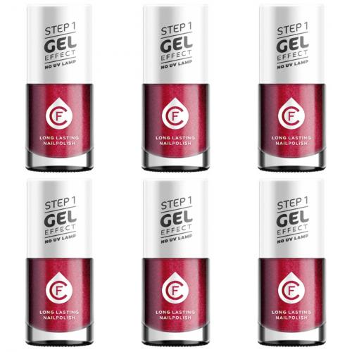 6 x CF Gel Effekt Nagellack 11ml - Farbe: 329 rot