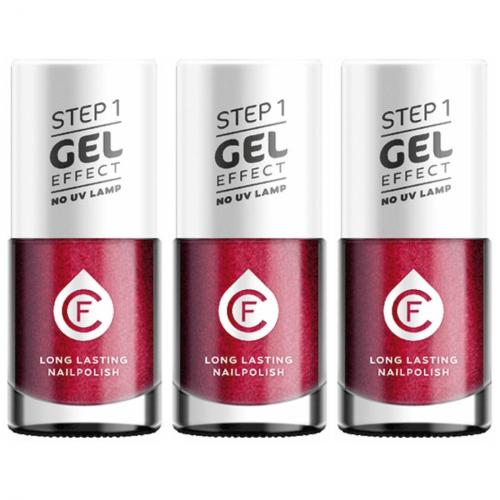 3 x CF Gel Effekt Nagellack 11ml - Farbe: 329 rot