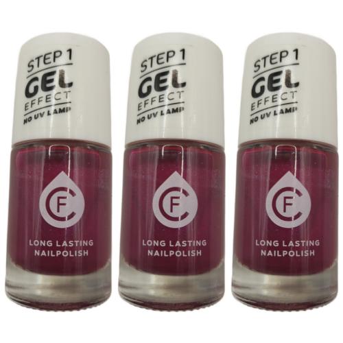 3 x CF Gel Effekt Nagellack 11ml - Farbe: 329 rot