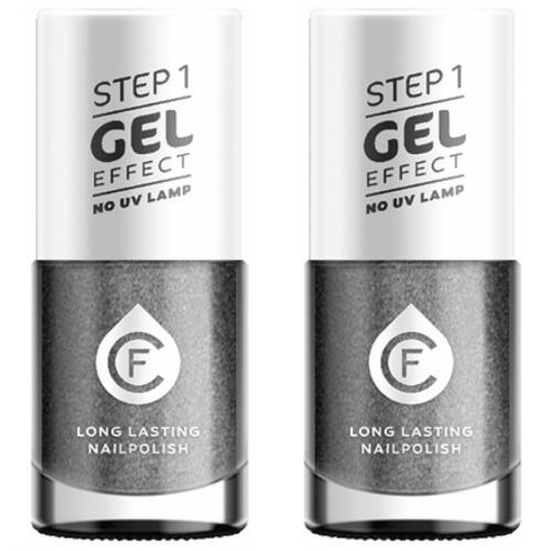 2 x CF Gel Effekt Nagellack 11ml - Farbe: 610 silber