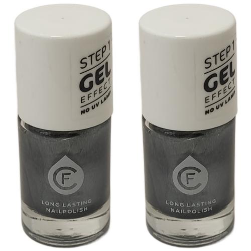 2 x CF Gel Effekt Nagellack 11ml - Farbe: 610 silber