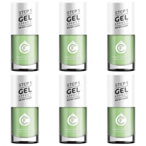 6 x CF Gel Effekt Nagellack 11ml - Farbe: 509 hellgrn