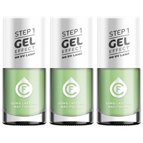 3 x CF Gel Effekt Nagellack 11ml - Farbe: 509 hellgrn