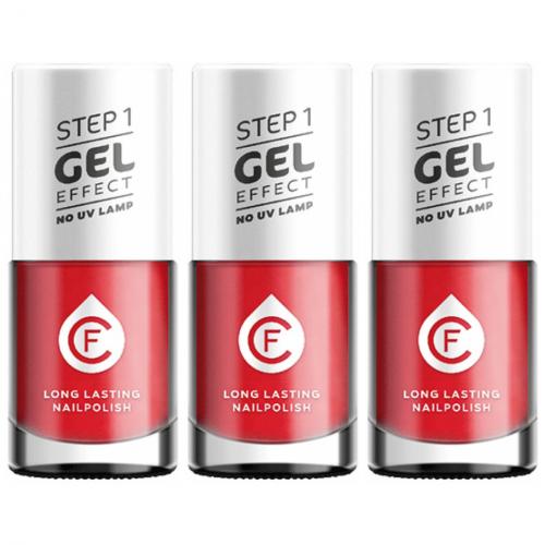 3 x CF Gel Effekt Nagellack 11ml - Farbe: 244 rot