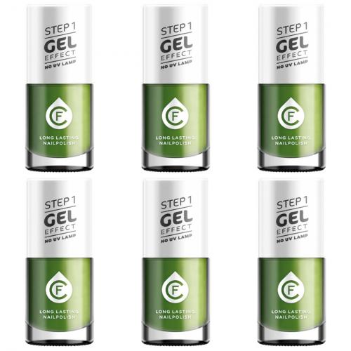 6 x CF Gel Effekt Nagellack 11ml - Farbe: 501 grn