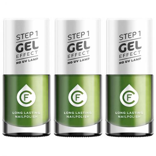 3 x CF Gel Effekt Nagellack 11ml - Farbe: 501 grün