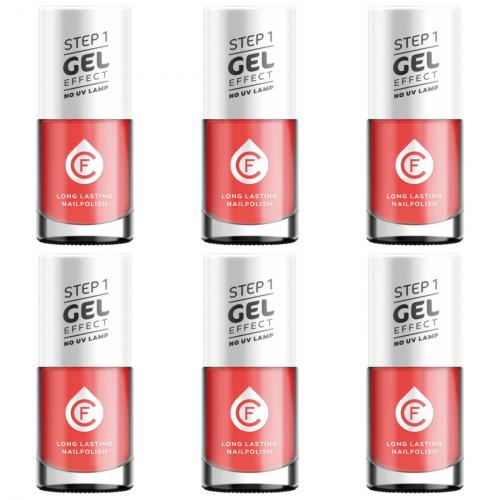 6 x CF Gel Effekt Nagellack 11ml - Farbe: 209 rot