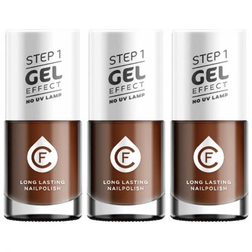 3 x CF Gel Effekt Nagellack 11ml - Farbe: 117 braun