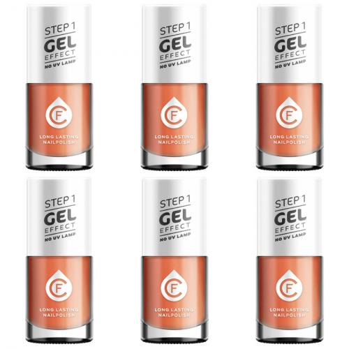 6 x CF Gel Effekt Nagellack 11ml - Farbe: 227 orange