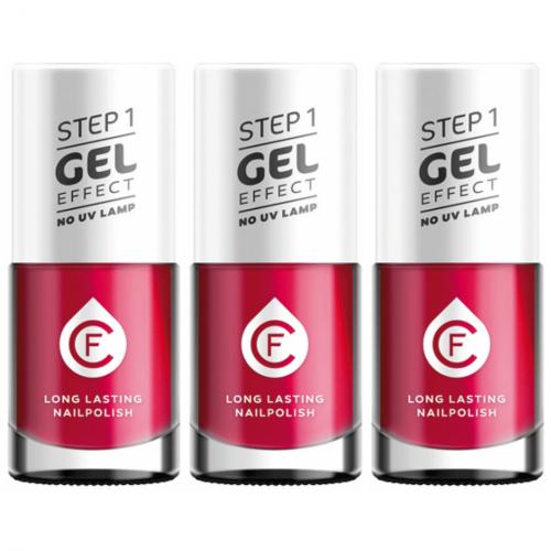 3 x CF Gel Effekt Nagellack 11ml - Farbe: 213 rot