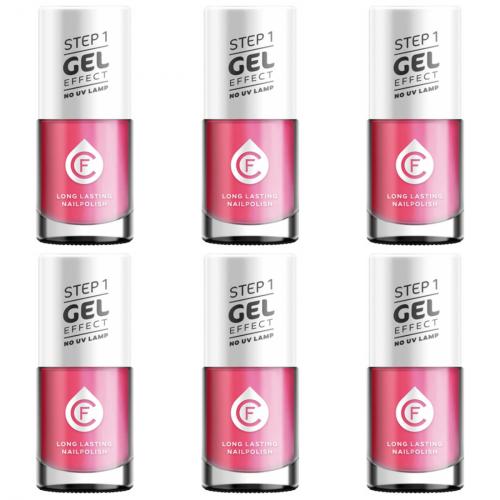 6 x CF Gel Effekt Nagellack 11ml - Farbe: 225 pink