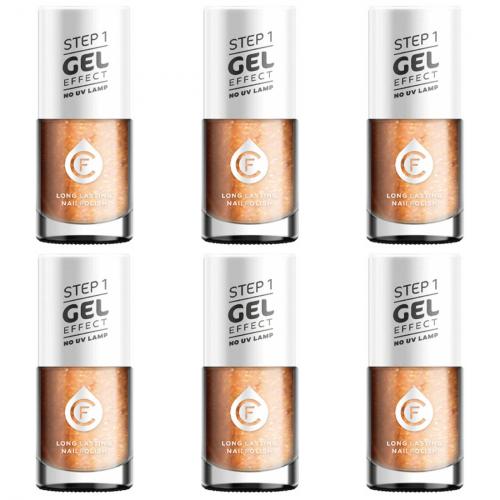 6 x CF Gel Effekt Nagellack 11ml - Farbe: 122 orange