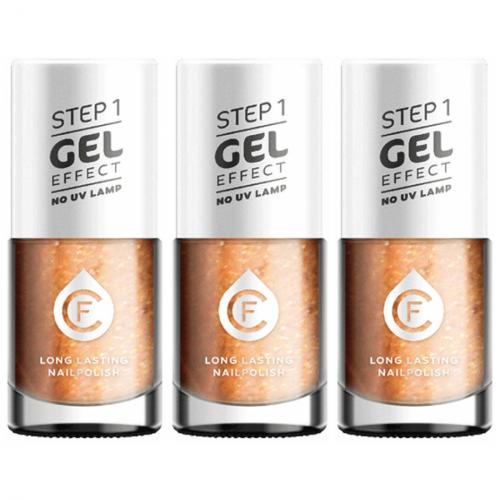 3 x CF Gel Effekt Nagellack 11ml - Farbe: 122 orange