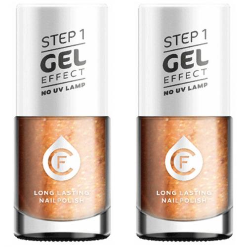 2 x CF Gel Effekt Nagellack 11ml - Farbe: 122 orange