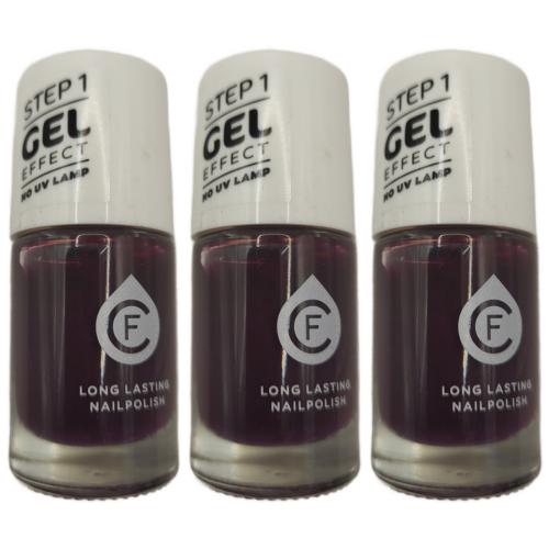 3 x CF Gel Effekt Nagellack 11ml - Farbe: 245 braun