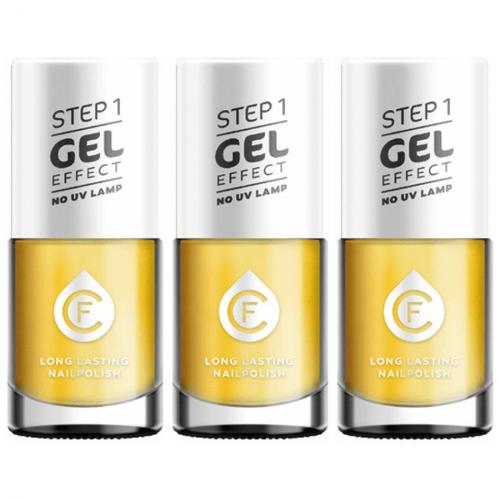 3 x CF Gel Effekt Nagellack 11ml - Farbe: 131 gold