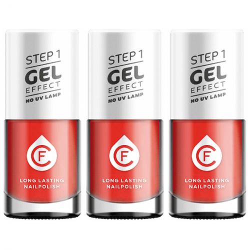 3 x CF Gel Effekt Nagellack 11ml - Farbe: 243 orange