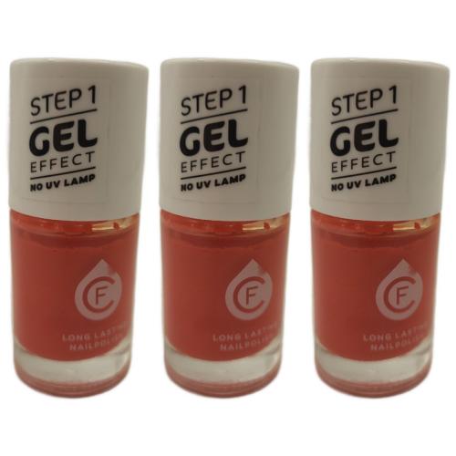 3 x CF Gel Effekt Nagellack 11ml - Farbe: 243 orange