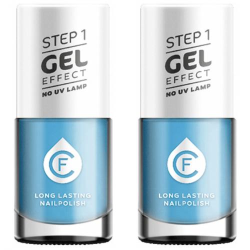 2 x CF Gel Effekt Nagellack 11ml - Farbe: 411 hellblau