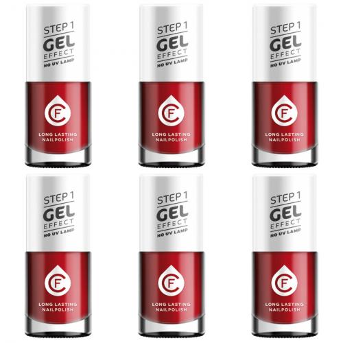 6 x CF Gel Effekt Nagellack 11ml - Farbe: 238 rot