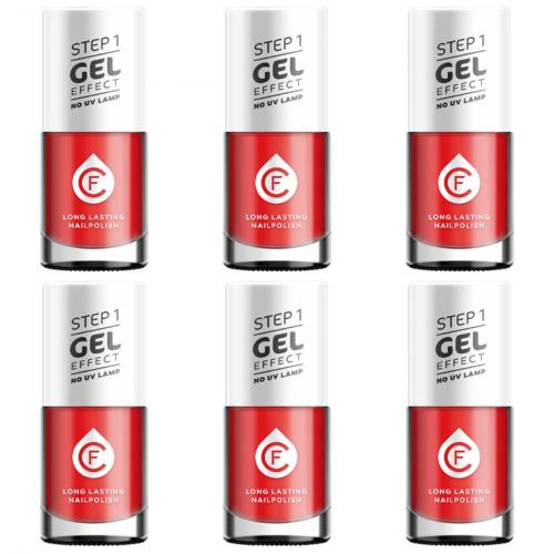 6 x CF Gel Effekt Nagellack 11ml - Farbe: 231 rot