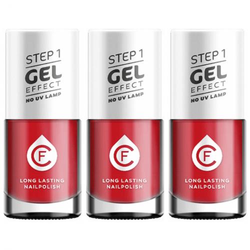 3 x CF Gel Effekt Nagellack 11ml - Farbe: 234 rot