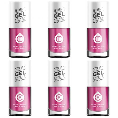 6 x CF Gel Effekt Nagellack 11ml - Farbe: 308 lila