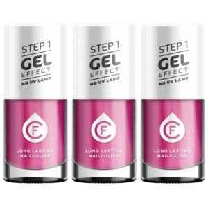 3 x CF Gel Effekt Nagellack 11ml - Farbe: 308 lila
