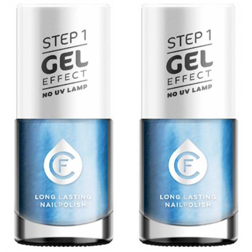 2 x CF Gel Effekt Nagellack 11ml - Farbe: 409 hellblau