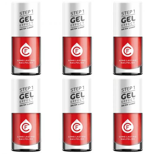 6 x CF Gel Effekt Nagellack 11ml - Farbe: 211 rot