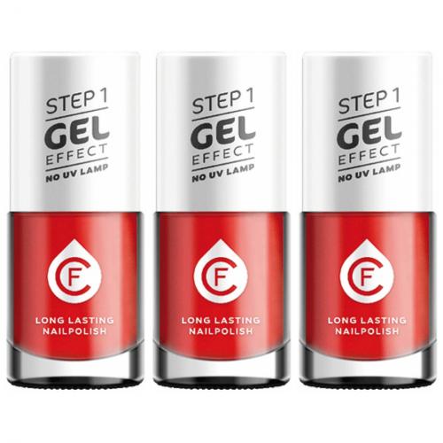 3 x CF Gel Effekt Nagellack 11ml - Farbe: 211 rot
