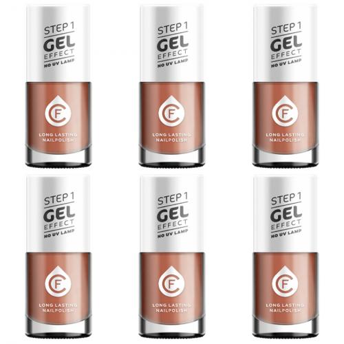 6 x CF Gel Effekt Nagellack 11ml - Farbe: 228