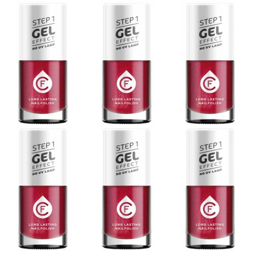 6 x CF Gel Effekt Nagellack 11ml - Farbe: 240 rot