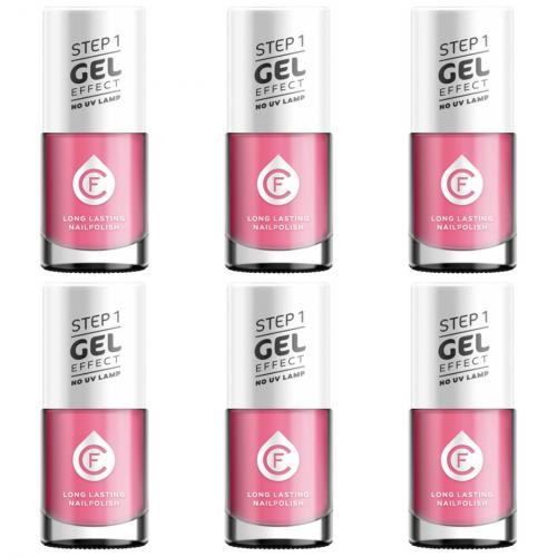 6 x CF Gel Effekt Nagellack 11ml - Farbe: 223 pink