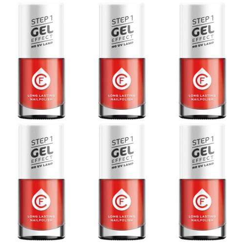 6 x CF Gel Effekt Nagellack 11ml - Farbe: 232 rot