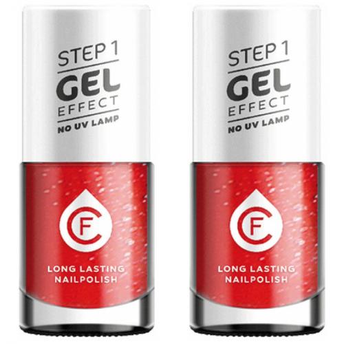 2 x CF Gel Effekt Nagellack 11ml - Farbe: 212 rot