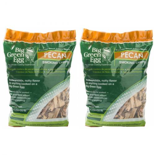 2 x Big Green Egg Pekannuss Pecan Holzchips Rucherchips 2,9 Liter