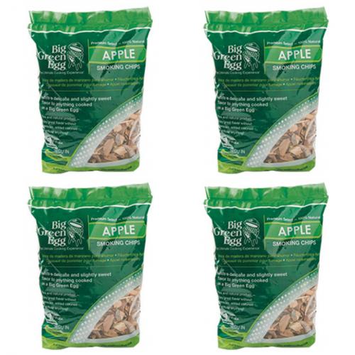 4 x Big Green Egg Apfel Apple Holzchips Rucherchips 2,9 Liter