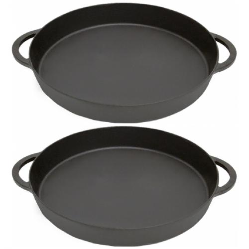 2 x Big Green Egg Gusseisenpfanne  36cm Large, XLarge, 2XL