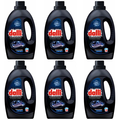 6 x Dalli Black Wash 20 Waschladungen 1,1 Liter