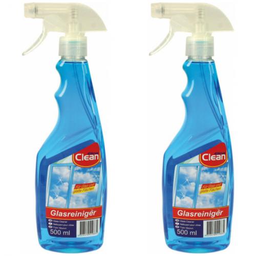 2 x Glasreiniger Clean 500ml in Sprhflasche