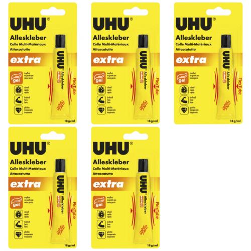 5 x Uhu Alleskleber Extra 18g