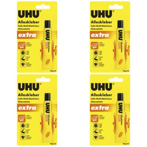 4 x Uhu Alleskleber Extra 18g