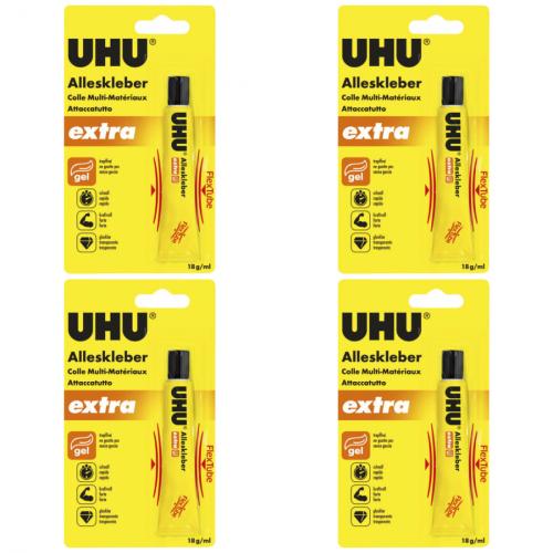 4 x Uhu Alleskleber Extra 18g